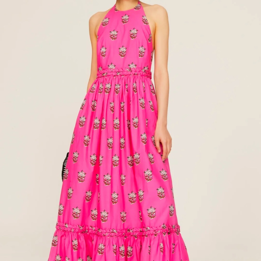 NWT RHODE Marigold Flower Hot Pink Salena Dress SIZE MEDIUM